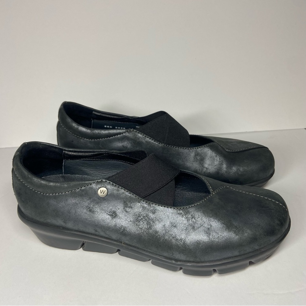 Wolky Size EU 41 US 9.5 Women’s Cursa Black Gray Metallic Slip On Shoes Comfort